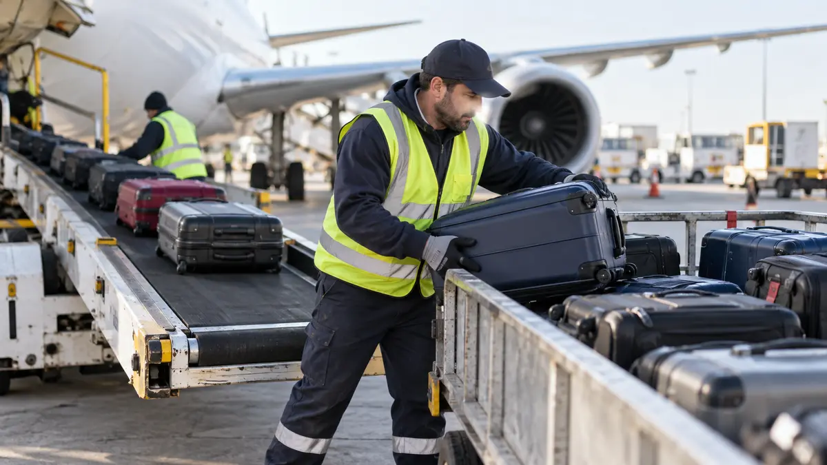 Auxiliar de equipaje en aeropuerto: carga, traslado y turnos