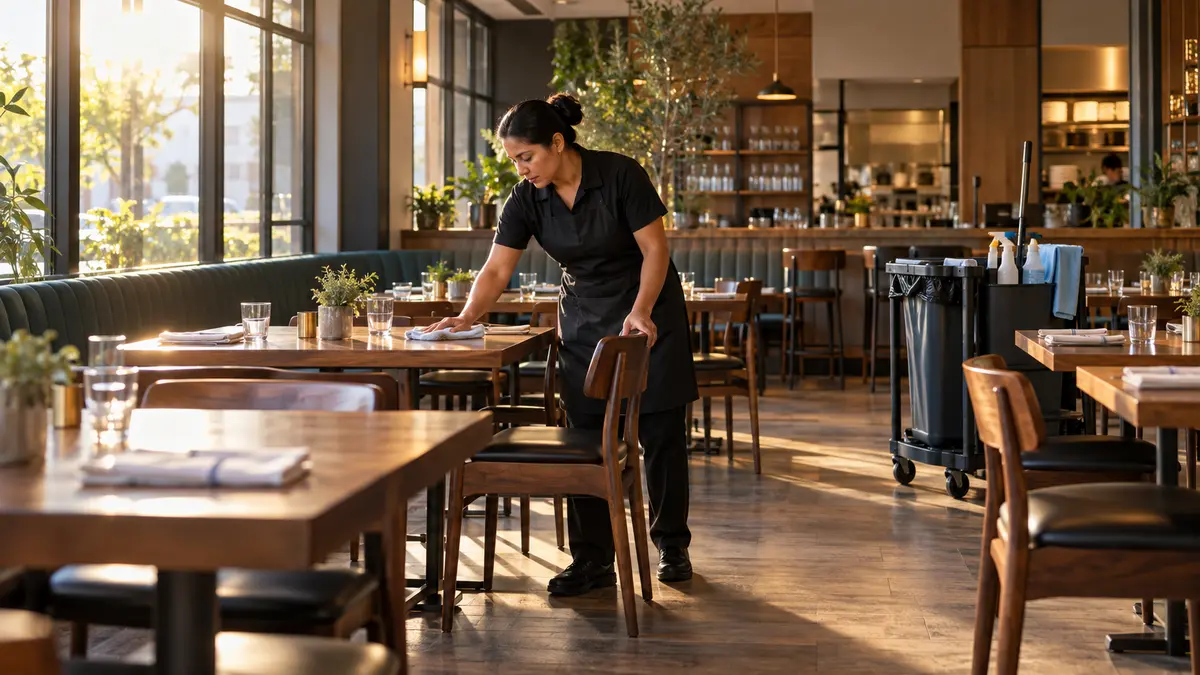Personal de limpieza de restaurantes: tareas y horarios